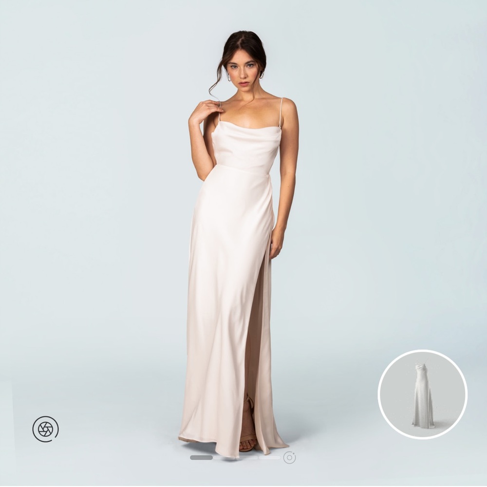 Worn once Fame and Partners Strappy Draped Gown Ivory